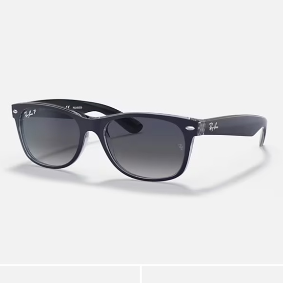 Ray-Ban Matte Blue New Wayfarer Sunglasses - Picture 1 of 7